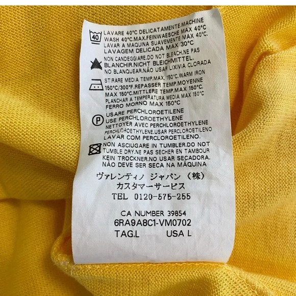 RED Valentino Flared knit dress in rich buttercup Size Large sheer feminine - Picture 11 of 11